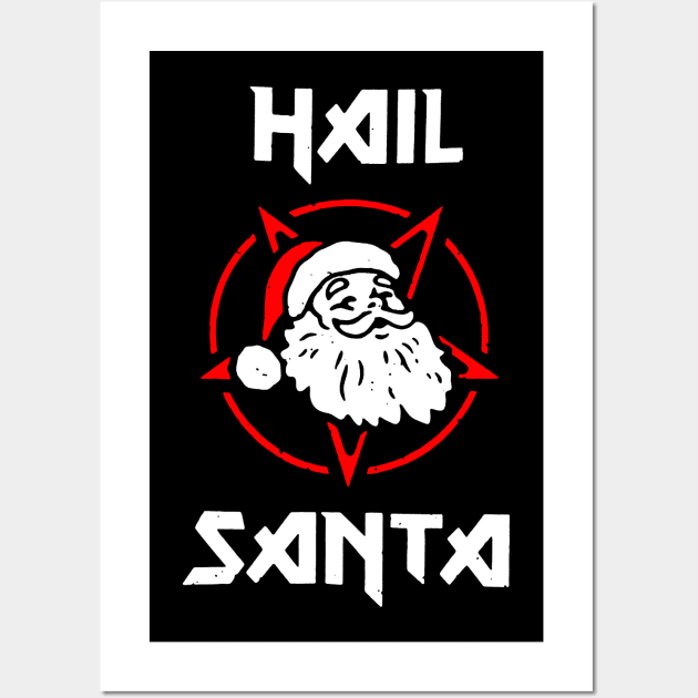 Hail Santa Christmas Jumper Wall Art by FaZulaeha